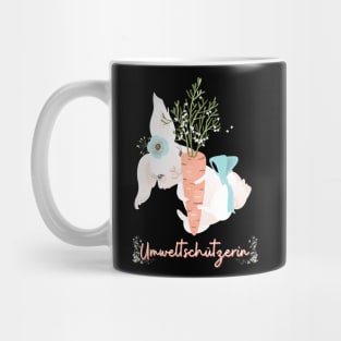 Hase Möhre Umwelt Schutz Prinzessin Blumen Süß Mug